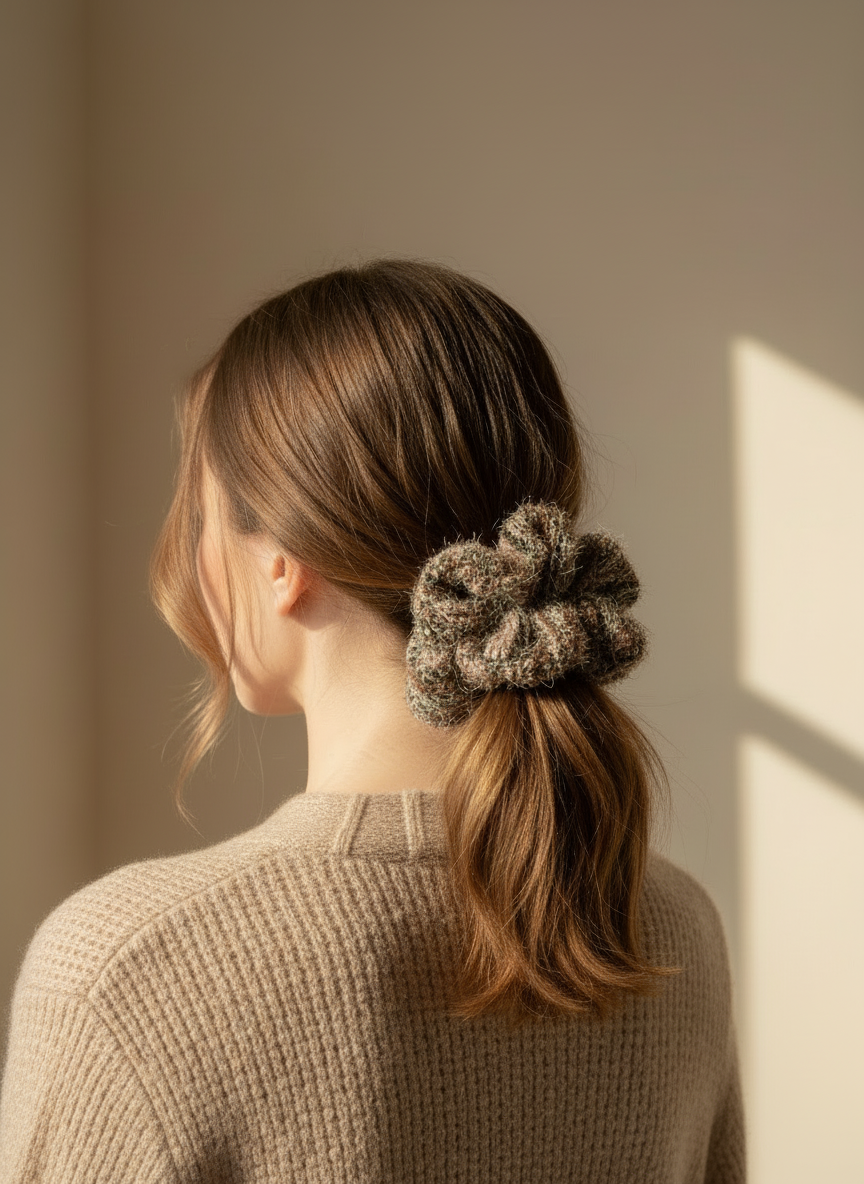 XL Candy Wool Cloud Scrunchie