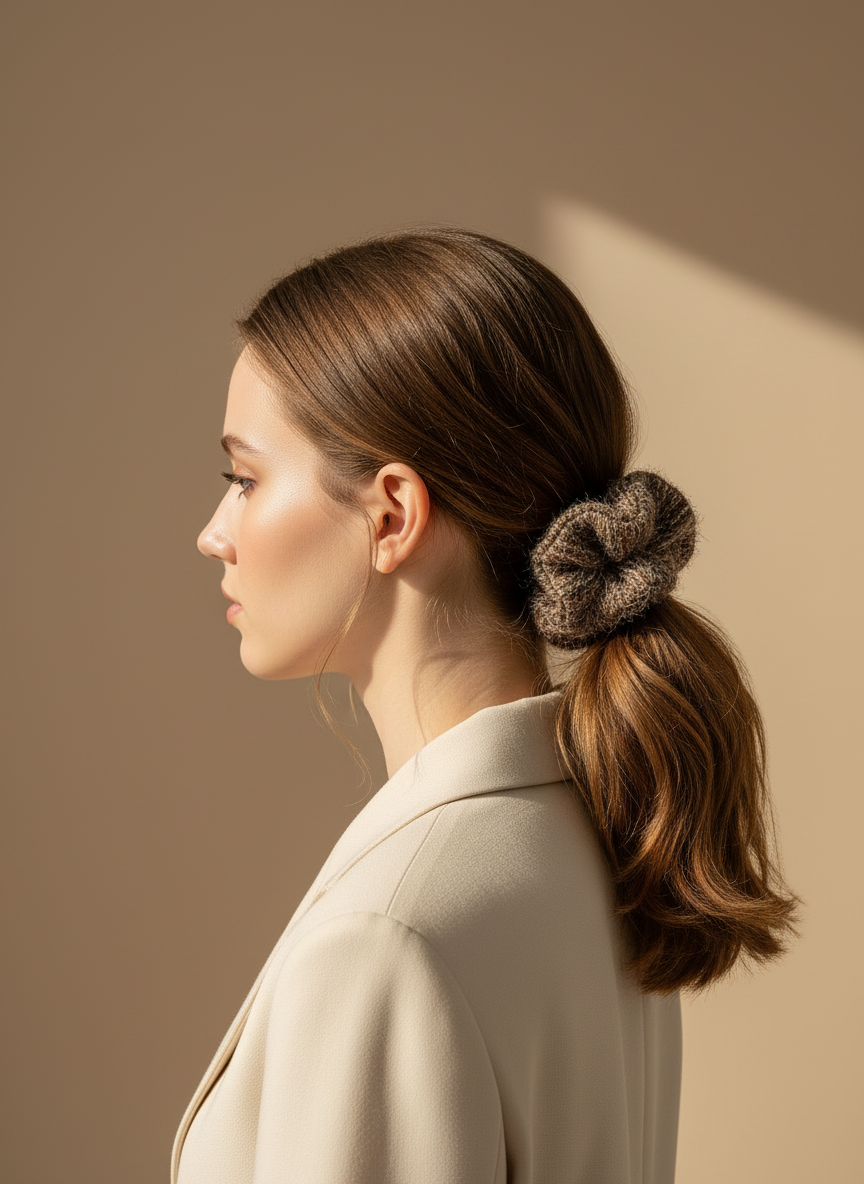 Large Candy Wool Cloud Scrunchie