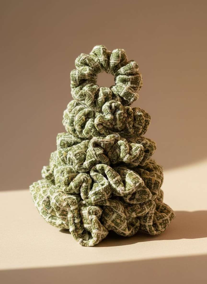 Small Verde Mousse Scrunchie