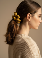 Large Chloris Green Tea Scented Silk Scrunchies