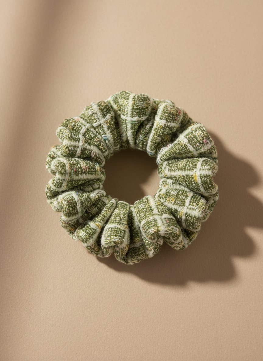 Small Verde Mousse Scrunchie