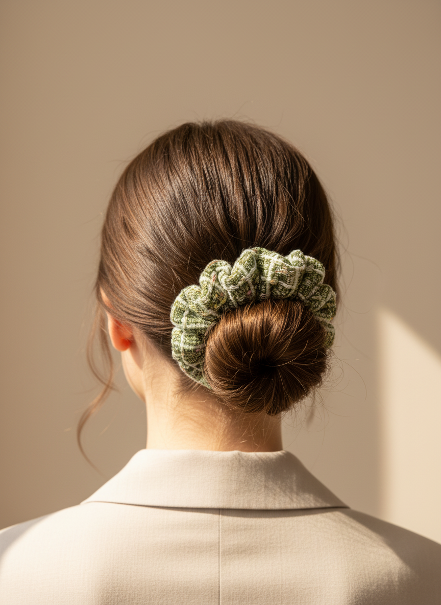 Small Verde Mousse Scrunchie