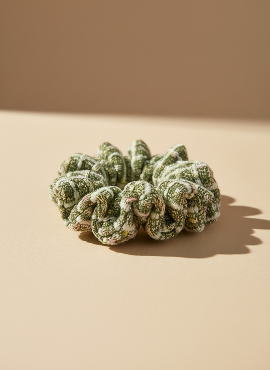 Small Verde Mousse Scrunchie