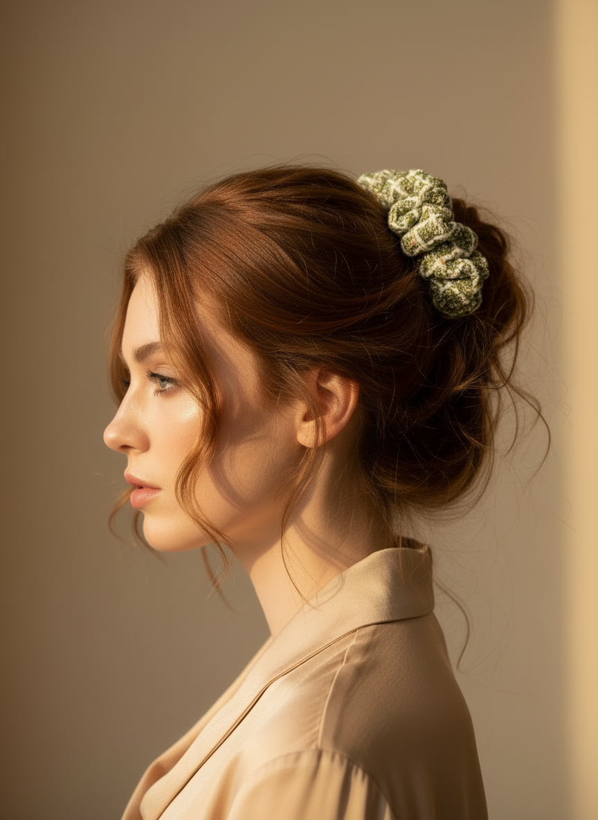 Small Verde Mousse Scrunchie