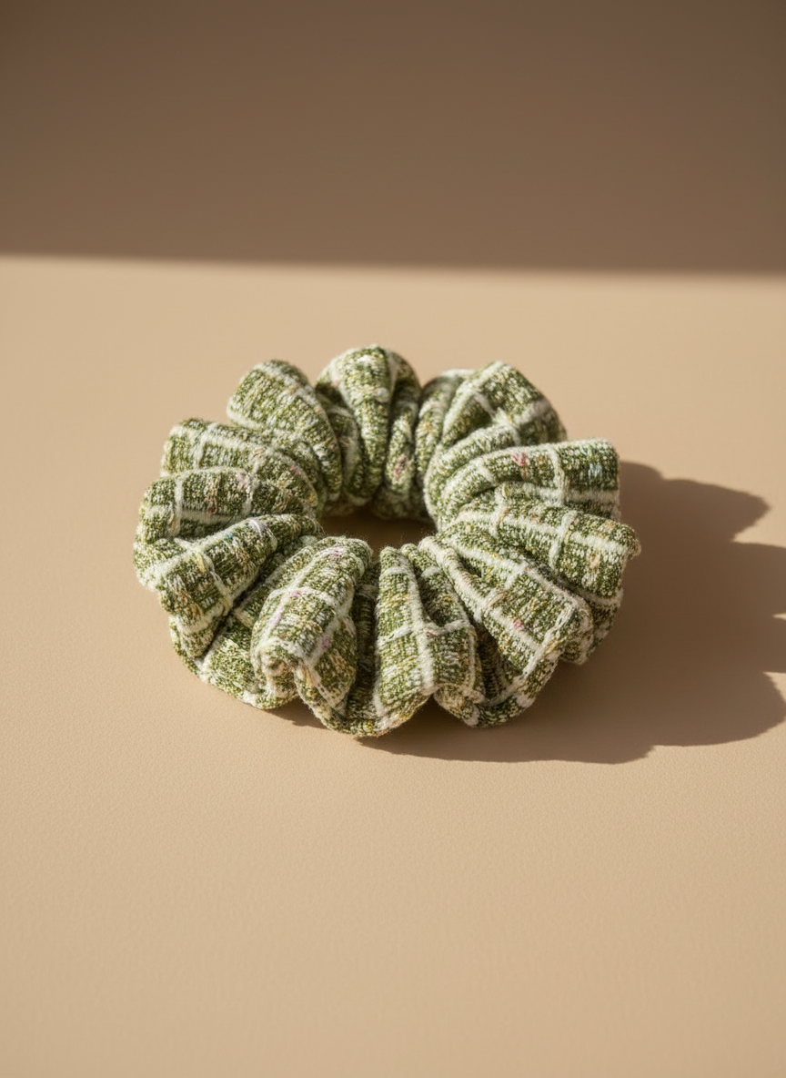 Medium Verde Mousse Scrunchie