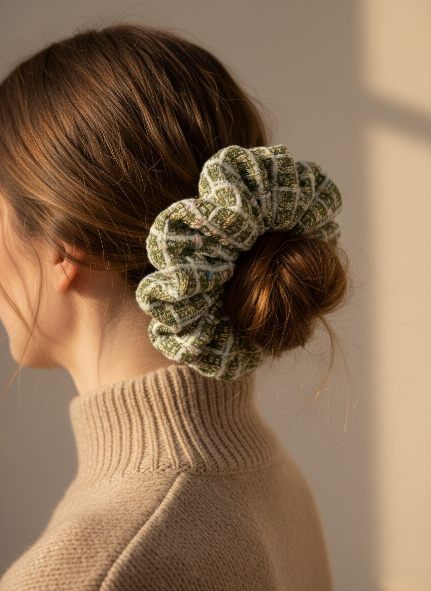 XL Verde Mousse Scrunchie