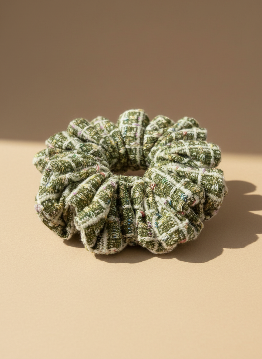 Medium Verde Mousse Scrunchie
