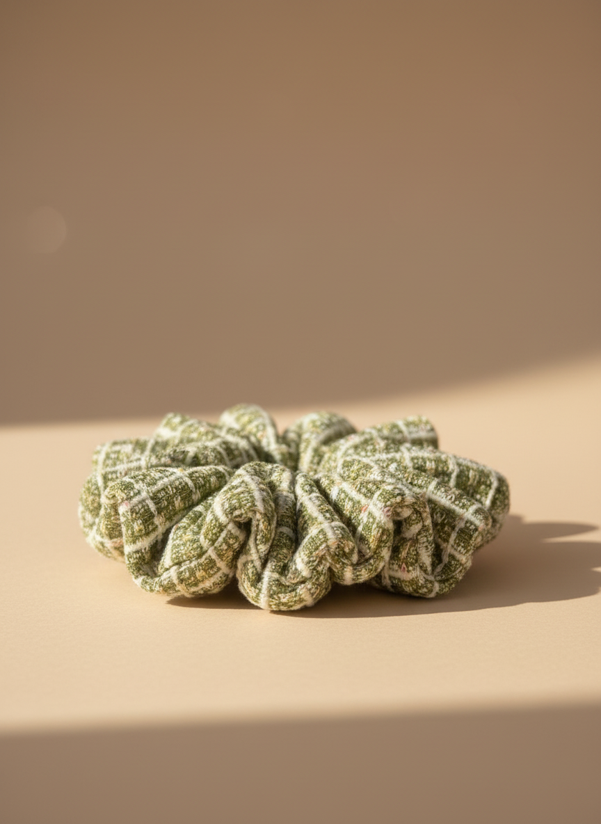 Large Verde Mousse Scrunchie