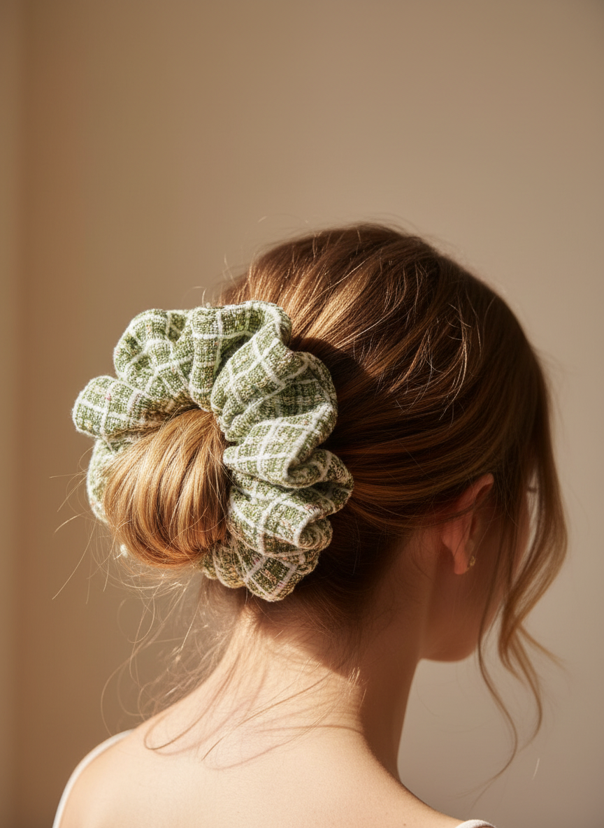 XL Verde Mousse Scrunchie