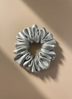 Small Frosted Chrome Scrunchie
