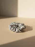 Small Frosted Chrome Scrunchie