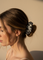 Small Frosted Chrome Scrunchie