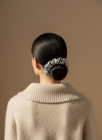 Medium Frosted Chrome Scrunchie