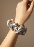 Medium Frosted Chrome Scrunchie