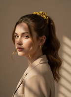 Large Chloris Green Tea Scented Silk Scrunchies