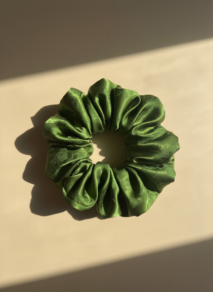 Medium Green Tea Scented Verdant Whispers Scrunchie