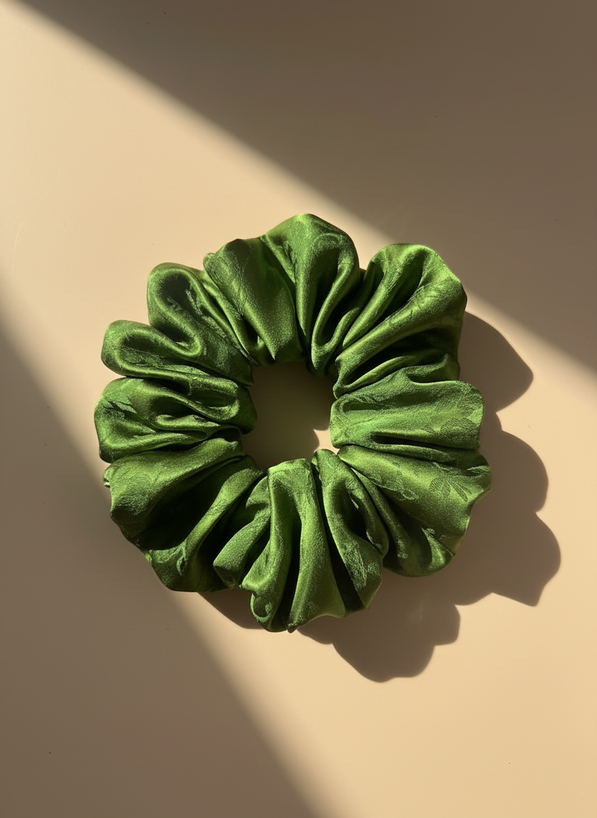 Medium Green Tea Scented Verdant Whispers Scrunchie