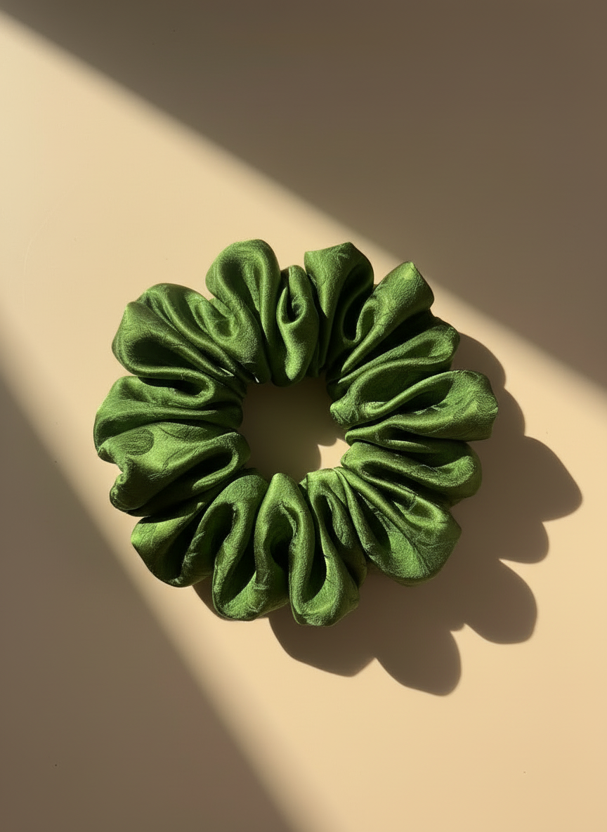 Medium Green Tea Scented Verdant Whispers Scrunchie