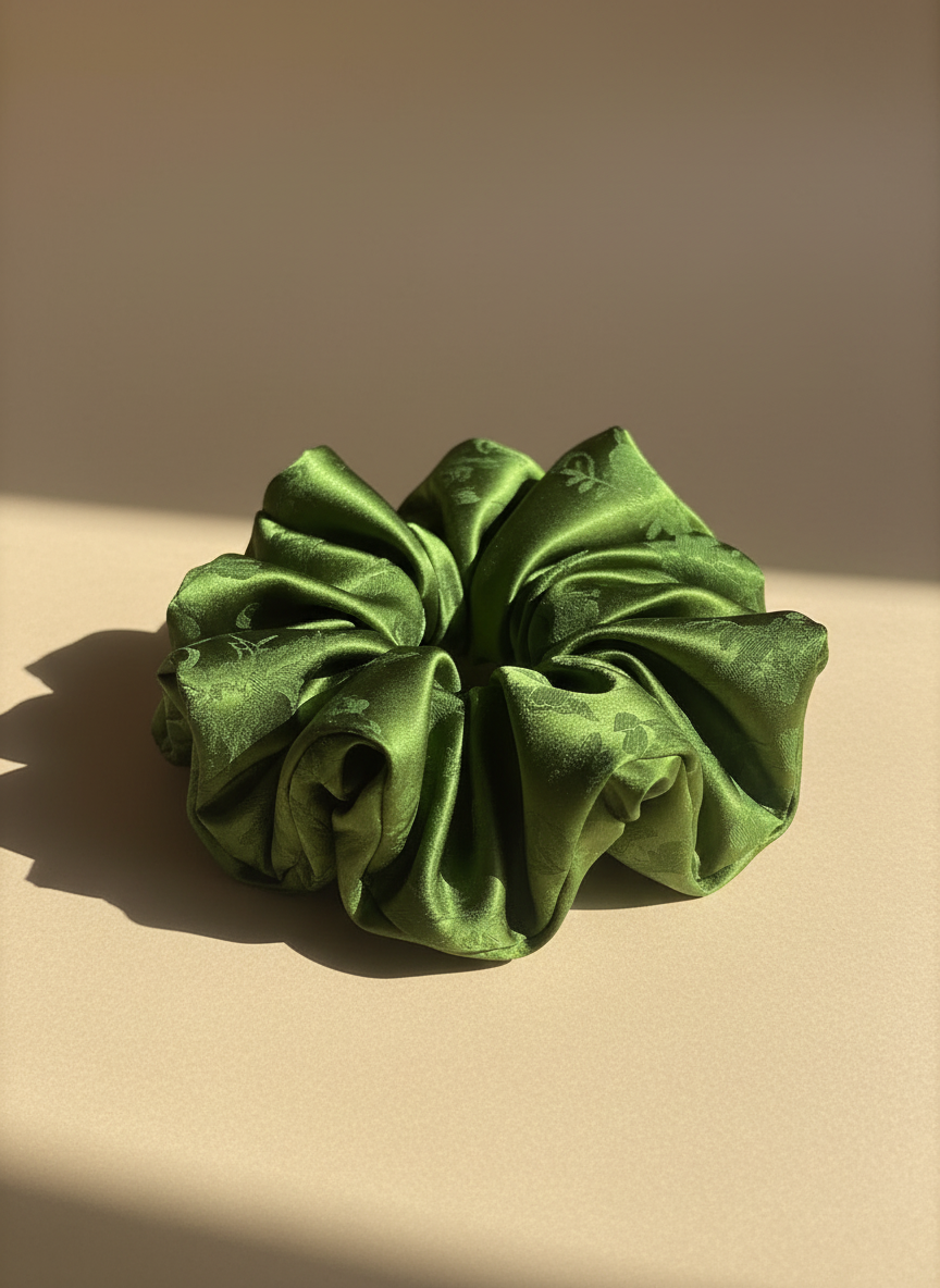 Medium Green Tea Scented Verdant Whispers Scrunchie