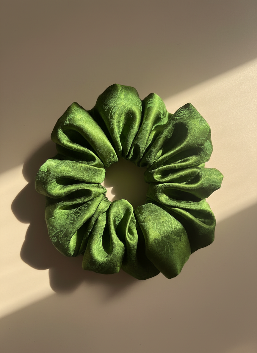 Medium Green Tea Scented Verdant Whispers Scrunchie