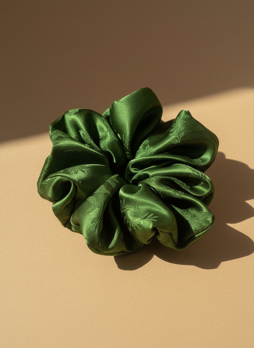 XL Green Tea Scented Verdant Whispers Scrunchie