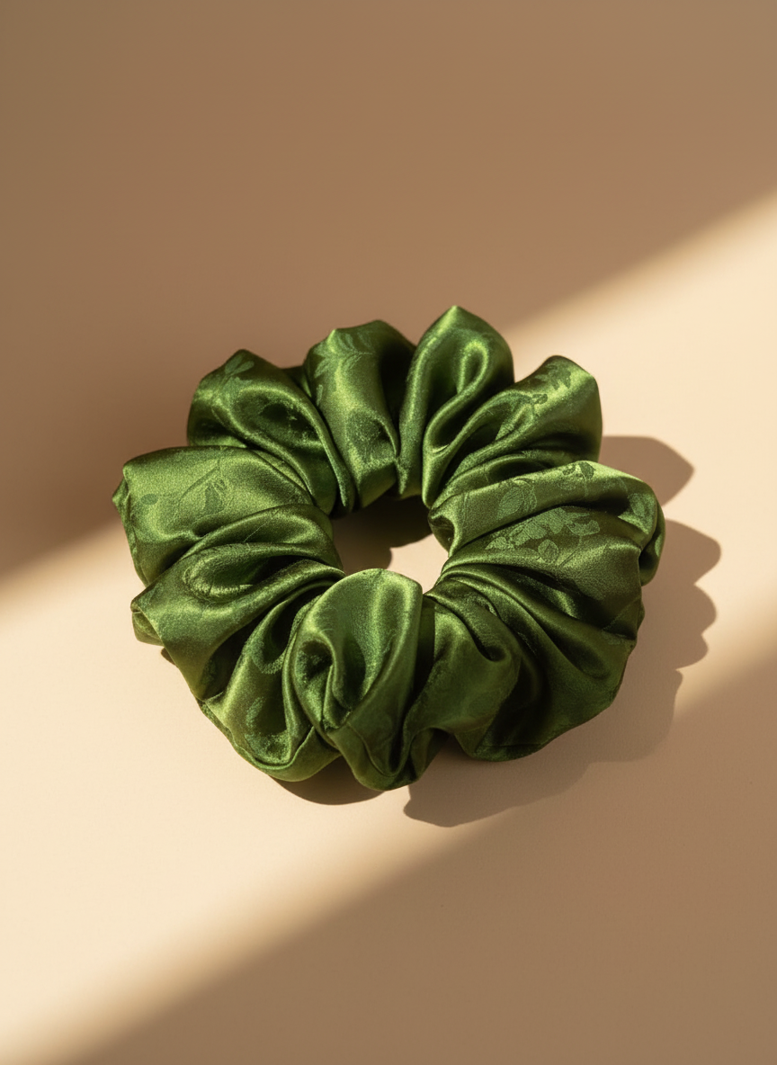Medium Green Tea Scented Verdant Whispers Scrunchie