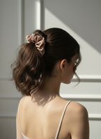 Medium Naias Rose Scented Silk Scrunchie