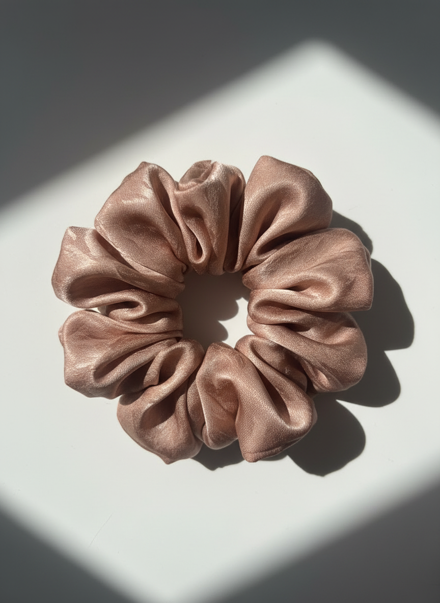 Medium Naias Rose Scented Silk Scrunchie