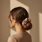 Large Naias Rose Scented Silk Scrunchie