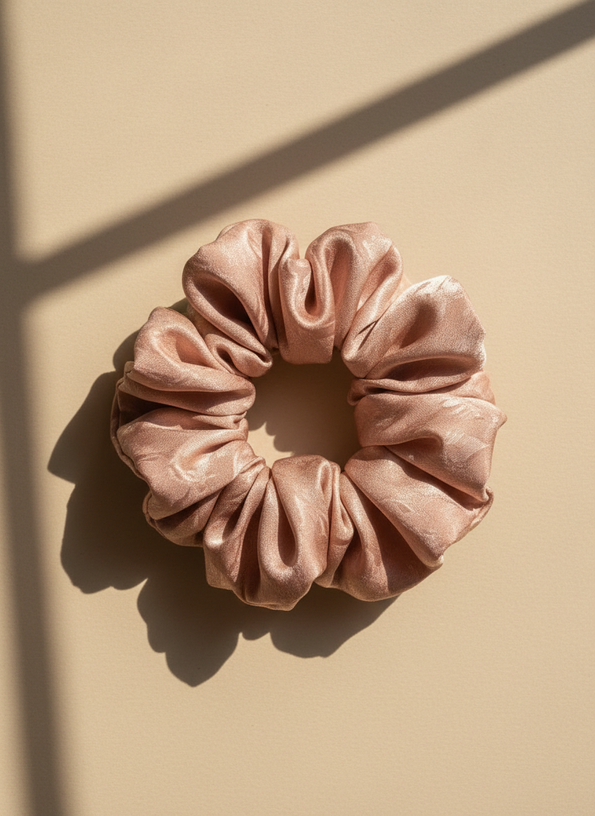Medium Naias Rose Scented Silk Scrunchie