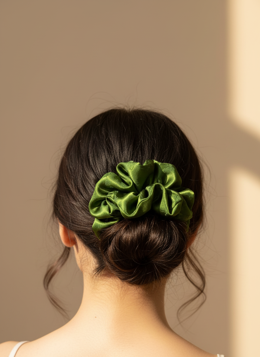 XL Green Tea Scented Verdant Whispers Scrunchie