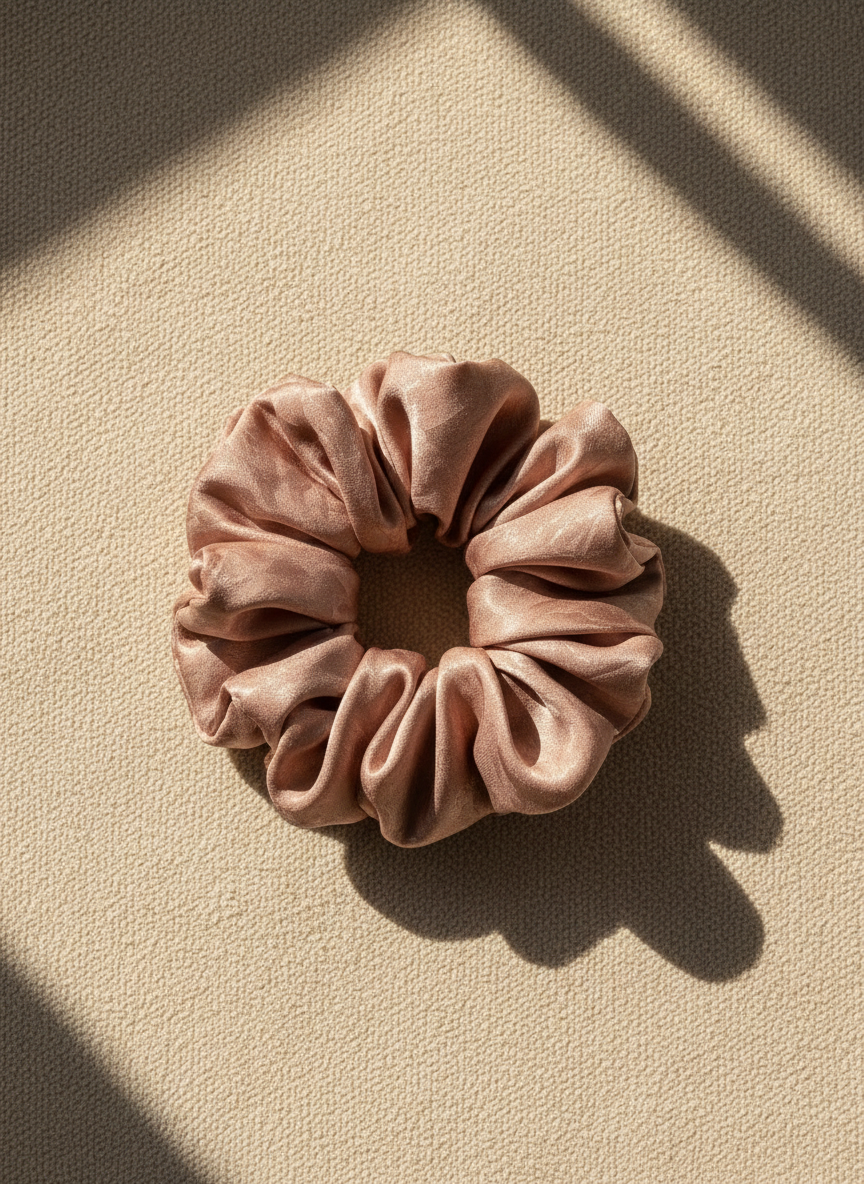 Medium Naias Rose Scented Silk Scrunchie