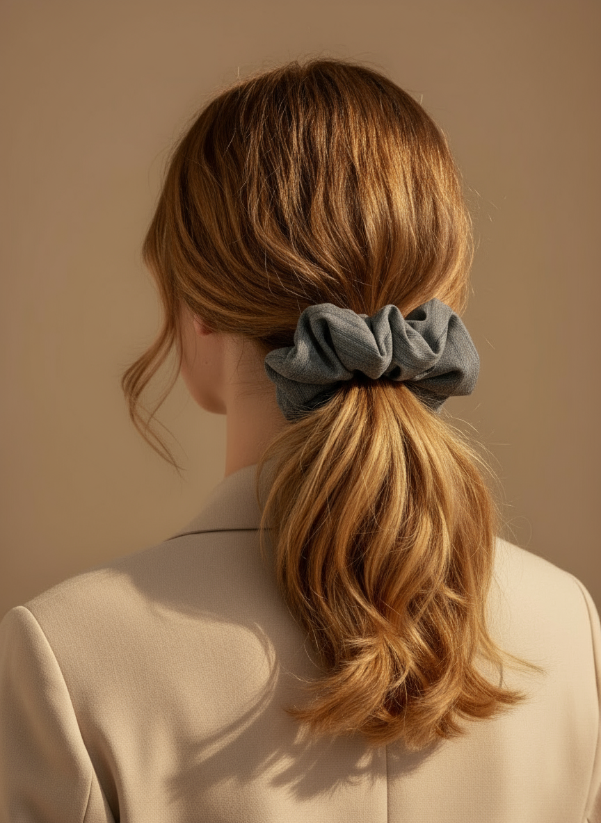 Large Sylvie Checkered Scrunchies