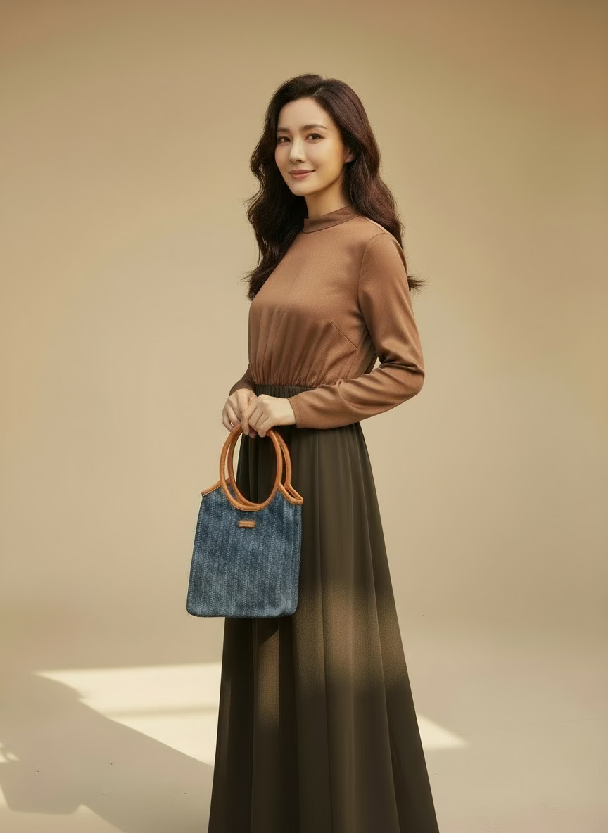 Mini Denim Evelyne Tote