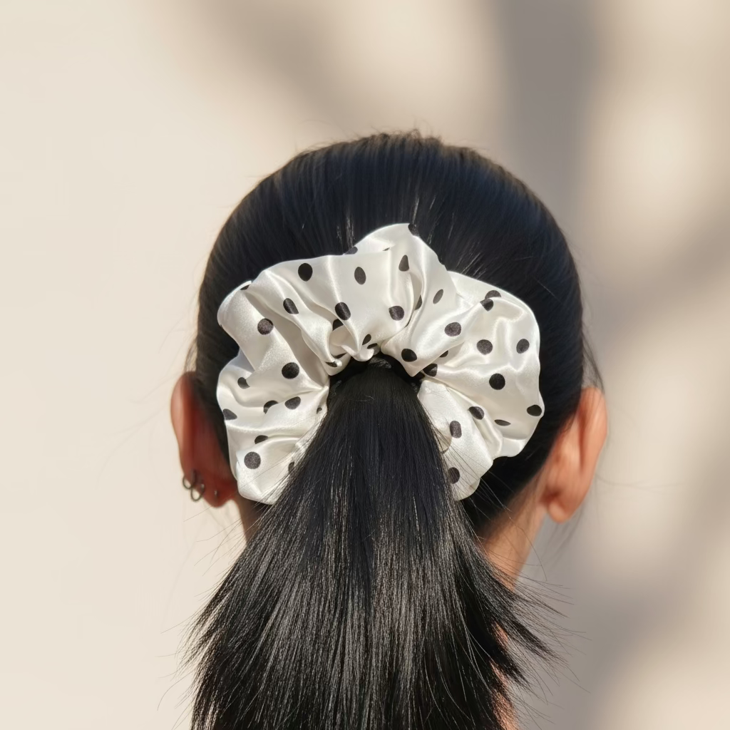 Medium Dahlia Mulberry Silk Scrunchies