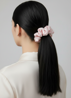 Medium Dahlia Mulberry Silk Scrunchies