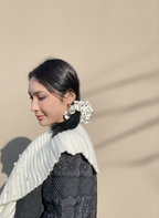 Medium Dahlia Mulberry Silk Scrunchies