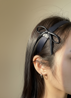 Hepburn Leather Bow Hairband