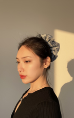 Jumbo Japanese Denim Prints Scrunchie
