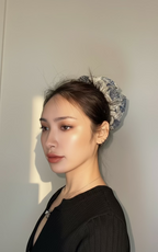 Jumbo Japanese Denim Prints Scrunchie