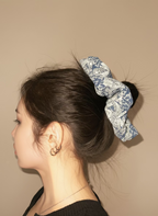 Jumbo Japanese Denim Prints Scrunchie