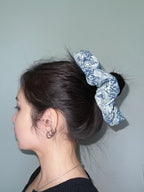 Jumbo Japanese Denim Prints Scrunchie
