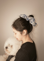Jumbo Japanese Denim Prints Scrunchie