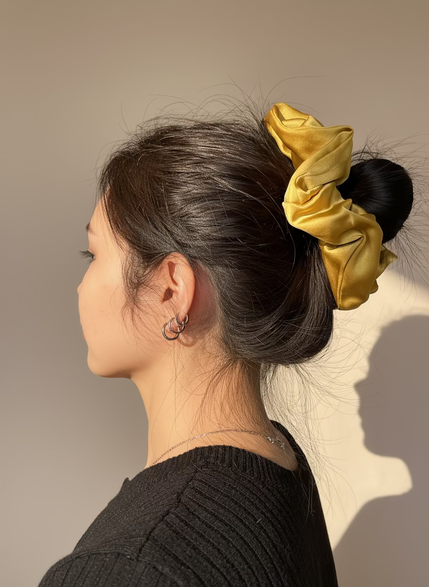 Large Dalia Mulberry Silk Scrunchies