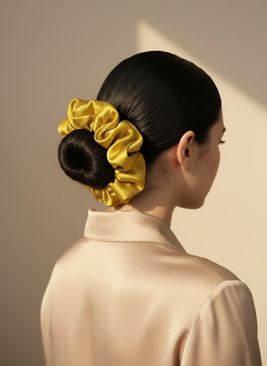 Large Dalia Mulberry Silk Scrunchies