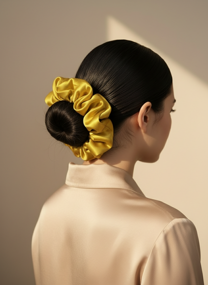 Large Dalia Mulberry Silk Scrunchies