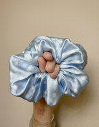 Medium Dahlia Mulberry Silk Scrunchies