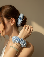 Medium Dahlia Mulberry Silk Scrunchies