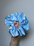 Medium Dahlia Mulberry Silk Scrunchies
