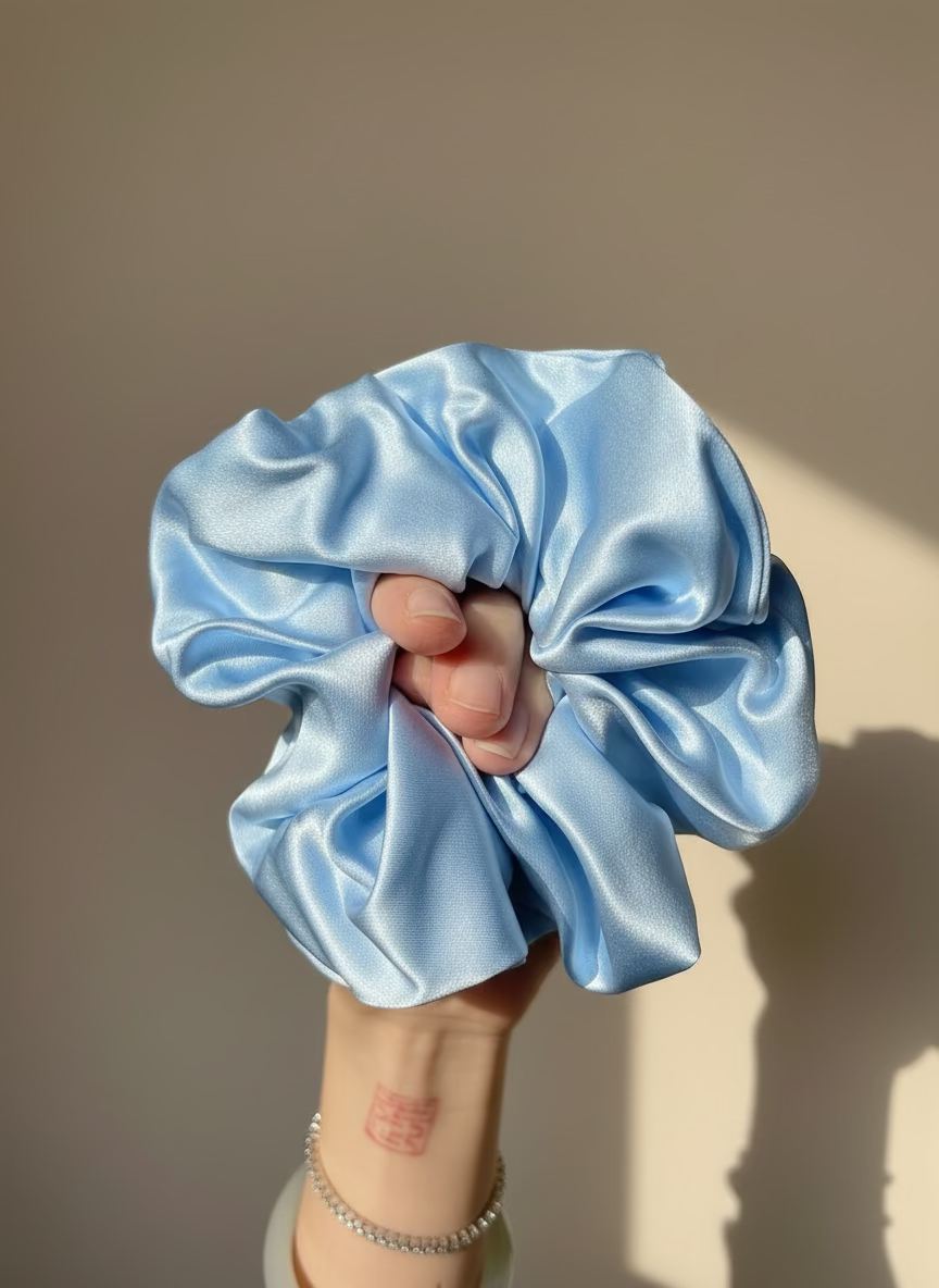 Medium Dahlia Mulberry Silk Scrunchies